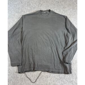 John Elliot Shirt Men Medium Gray Crewneck Long Sleeve Distressed Tee Streetwear